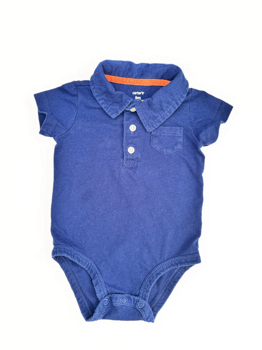 9-12M Polo Style Bodysuit