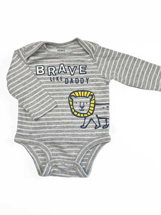 0-3M lon sleeve onesie Brave like daddy