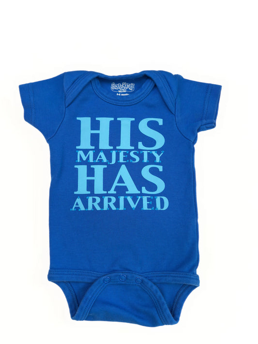 0-3M cute announcement baby boy onesie majesty