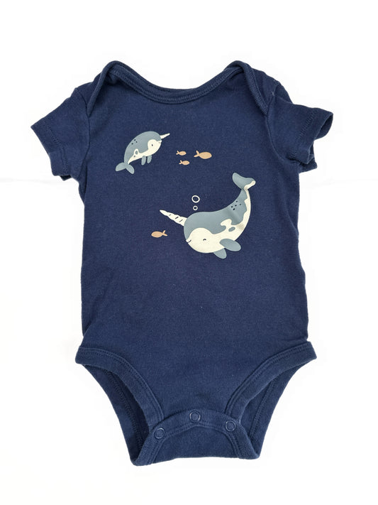 3-6M Whale onesie