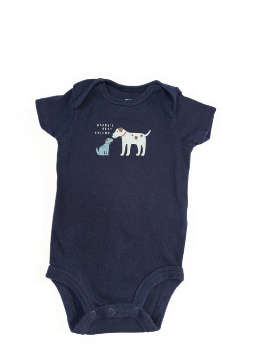 0-3M Puppy short sleeve onesie