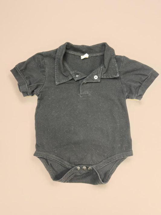 0-3M short sleeve polo onesie