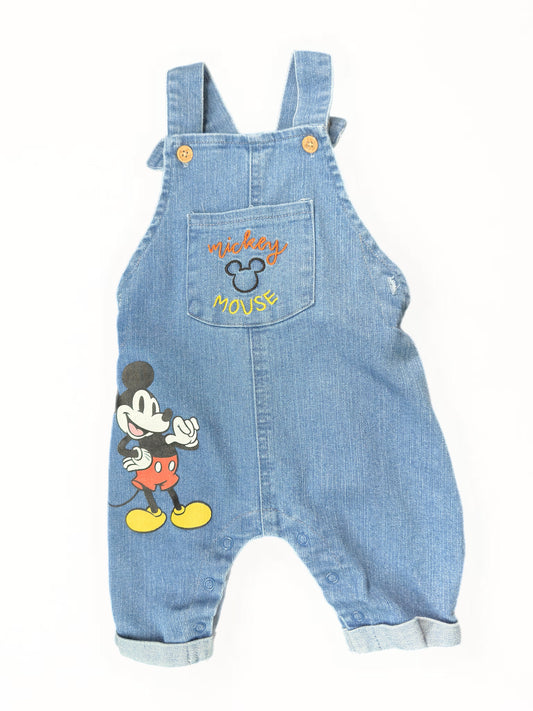 0-3 M Mickey Overalls