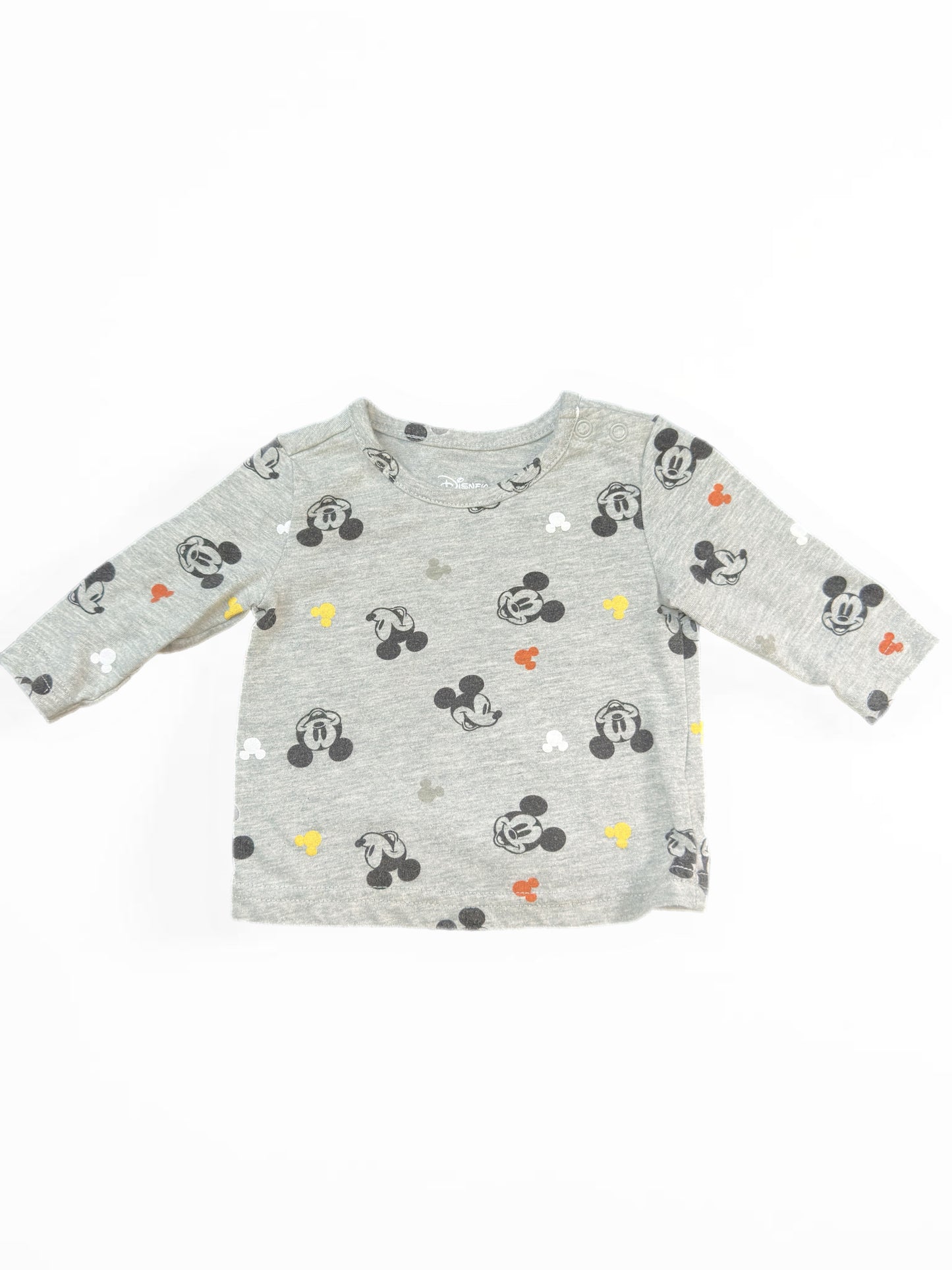 0-3 M Mickey warm long sleeve shirt