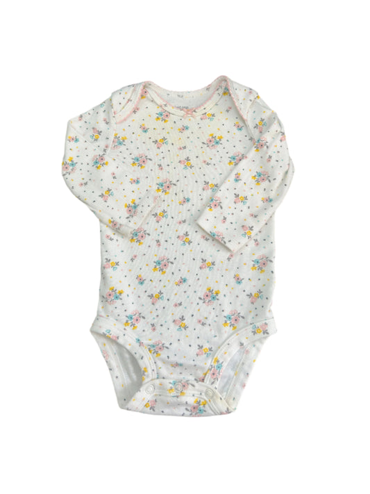 9-12M Flower long sleeve bodysuit
