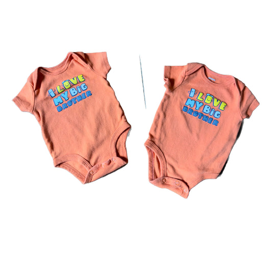0-3 M  Set of baby boy Twin Bodysuit