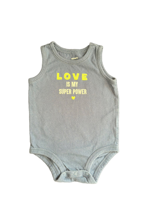 3-6M Sleeveless bodysuit Love is my superpower